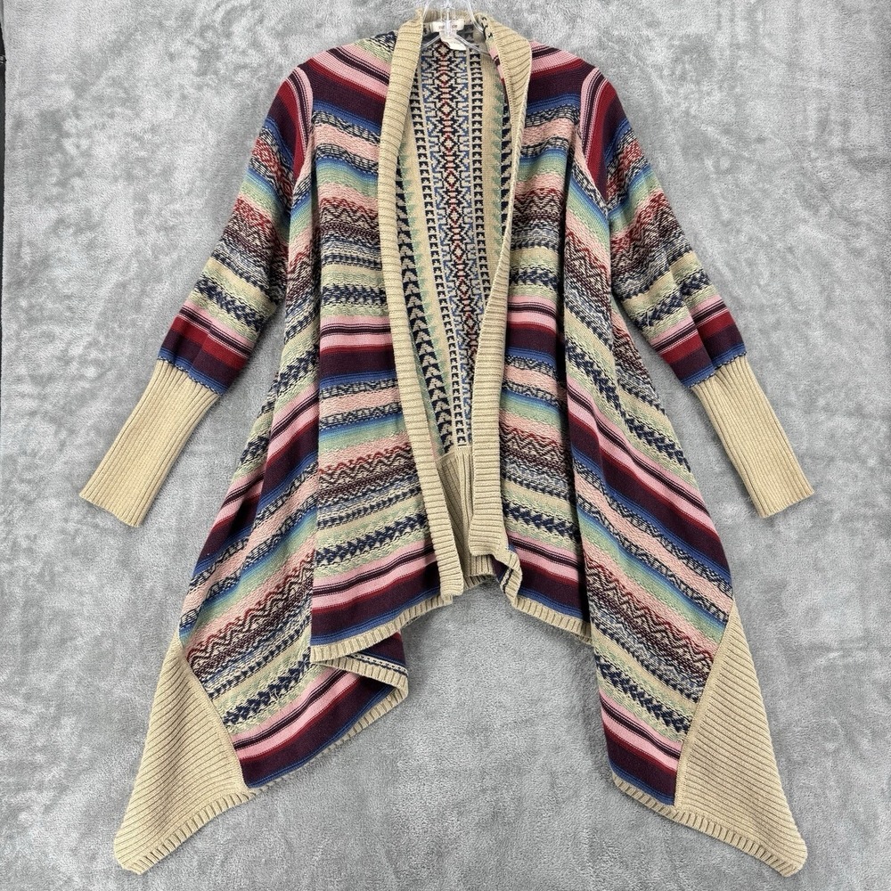 Sundance Sweater Womens XS Cardigan Waterfall Western Bohemian Chunky Striped